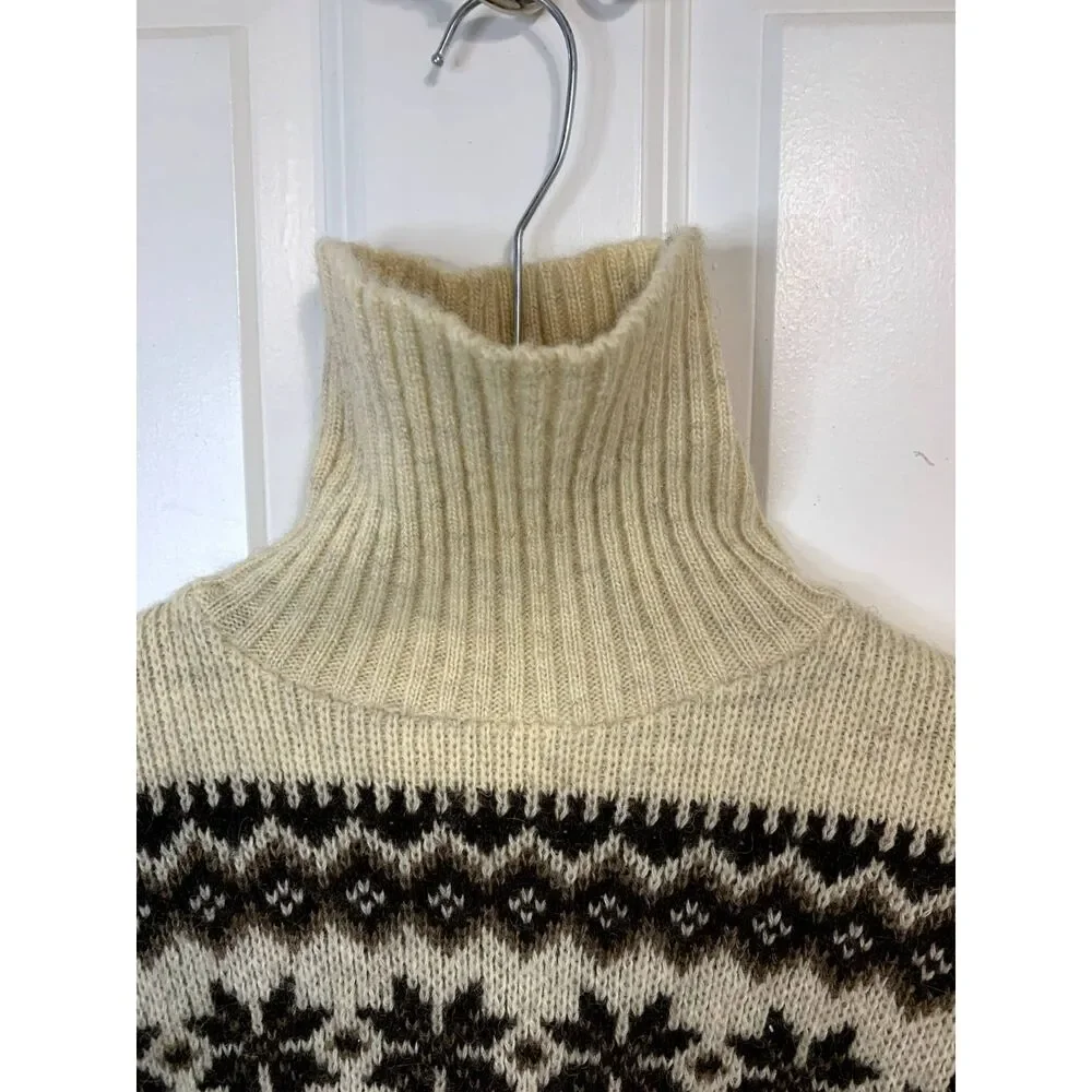 Vintage BS Scandinavian Design Nordic Wool Turtleneck Sweater Size 56/XXL - Picture 10 of 11